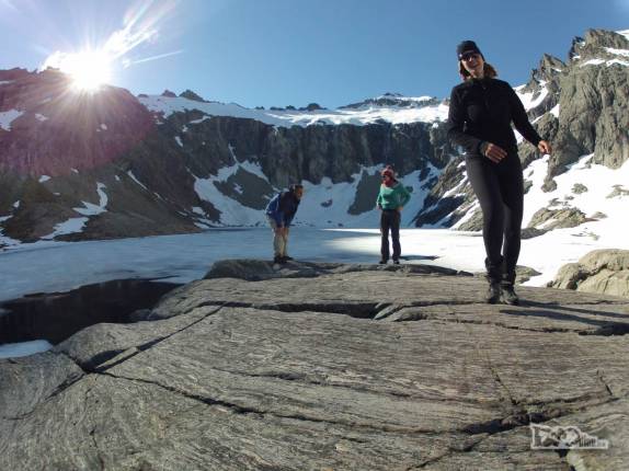 Final de tarde na Laguna Témpanos, região de Bariloche, na Argentina